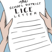 parent holding a school lice letter